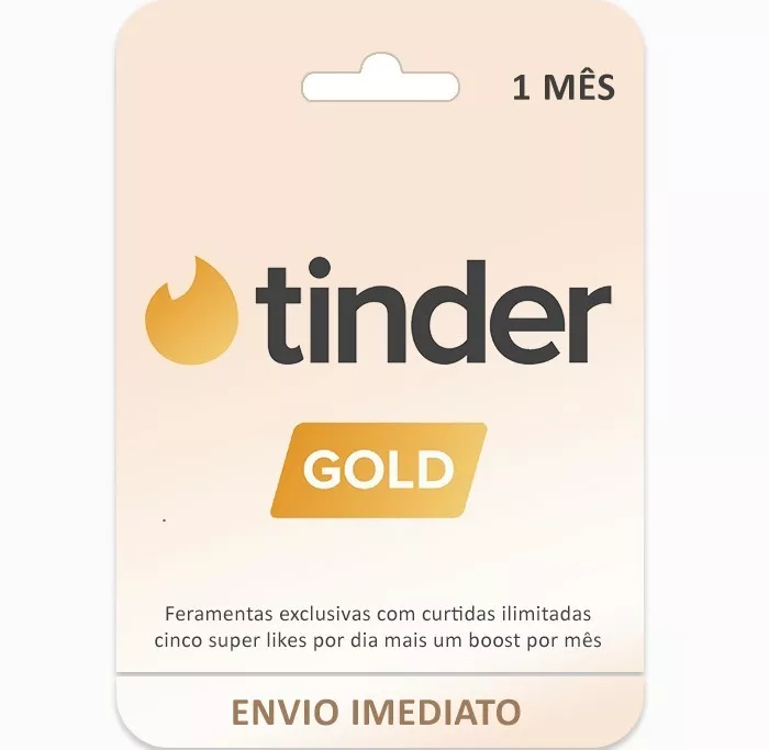 Tinder Gold 1 Mês De Assinatura, Envio Imediato.