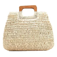 Bolsa De Praia Artesanal Feminina De Palha Natural - Luxo