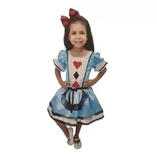 Fantasia Infantil Alice No País Das Maravilhas Luxo 