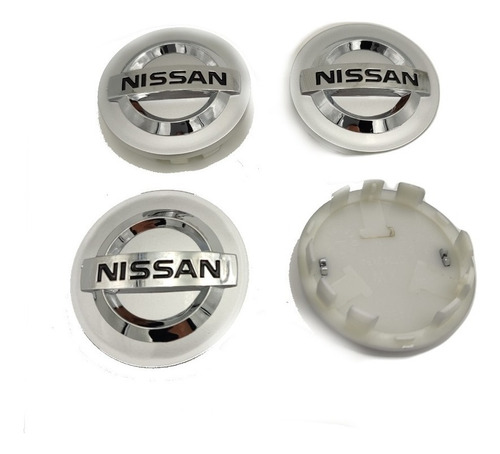 Centro Rin Nissan Tapon Tapa Kit Juego 4 Piezas Emblematico Foto 8