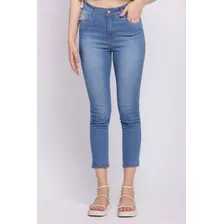 Calça Feminina Jeans Cigarrete Bolso Polo Wear Jeans Médio