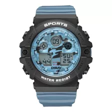 Reloj Deportivo Diray Hombre Moda Original Digital Color De La Correa Azul