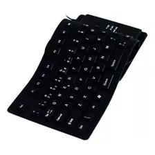 Teclado Flexível De Silicone Usb Dobrável Notebook Pc Tablet