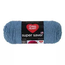 Estambre Acrílico Liso Super Saver Red Heart Coats Color 0382 Country Blue