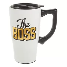 Taza De Viaje De Cerámica Spoontiques The Boss, 18 Oz, Color