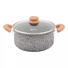 Cacerola Hudson Granito Stone Aluminio Forjado 24cm Color Gris