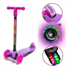 Patinete 3 Rodas Infantil Menina Rodas De Led De Verdade