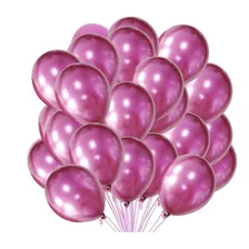 Balão Bexiga Metalizado 9 Polegadas Varias Cores 25 Unid -nf Cor Rosa