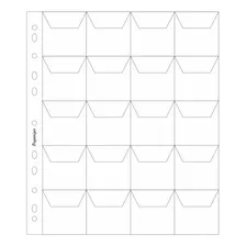 Folha P/ Moedas 20divis. Transp 53x53mm 40 Unid 