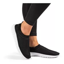 Tênis Meia Feminino Confortável S/ Cadarço Slip On Elástico