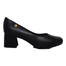 Sapato Feminino Modare Ultraconforto Croco Preto Napa