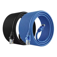 Cable Ethernet Cat 6 Cca 20 Pies, Paquete De 2 Cable D...