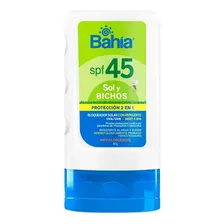 Bloqueador Bahía Con Repelente Sol Y Bichos Spf45 60 G.