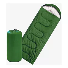 Saco De Dormir Colchonete Camping Pesca Impermeável C/ Bolsa Cor Verde