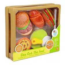 Set Comida P/cortar Con Velcro Juego Cocina Infantil