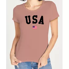 Camiseta Baby Look T-shirt Moda Country Usa Bandeira