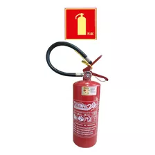 Extintor De Incêndio 4kg Abc + Placa Sinal Validade 5 Anos 