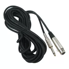 Cable P Microfono De Cannon Xlr Hembra A Plug 1/4´´ 15 Mt