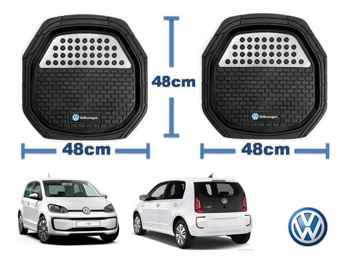 Tapetes 4pz Charola 3d Logo Vw Up 2006 A 2018 Foto 3