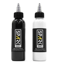 Set Tintas Tattoo Spark Ink 4oz (x2 Unidades) Black & White