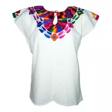 Oferta Blusa Artesanal %100 A Mano Mosaicos Cadena Chiapas