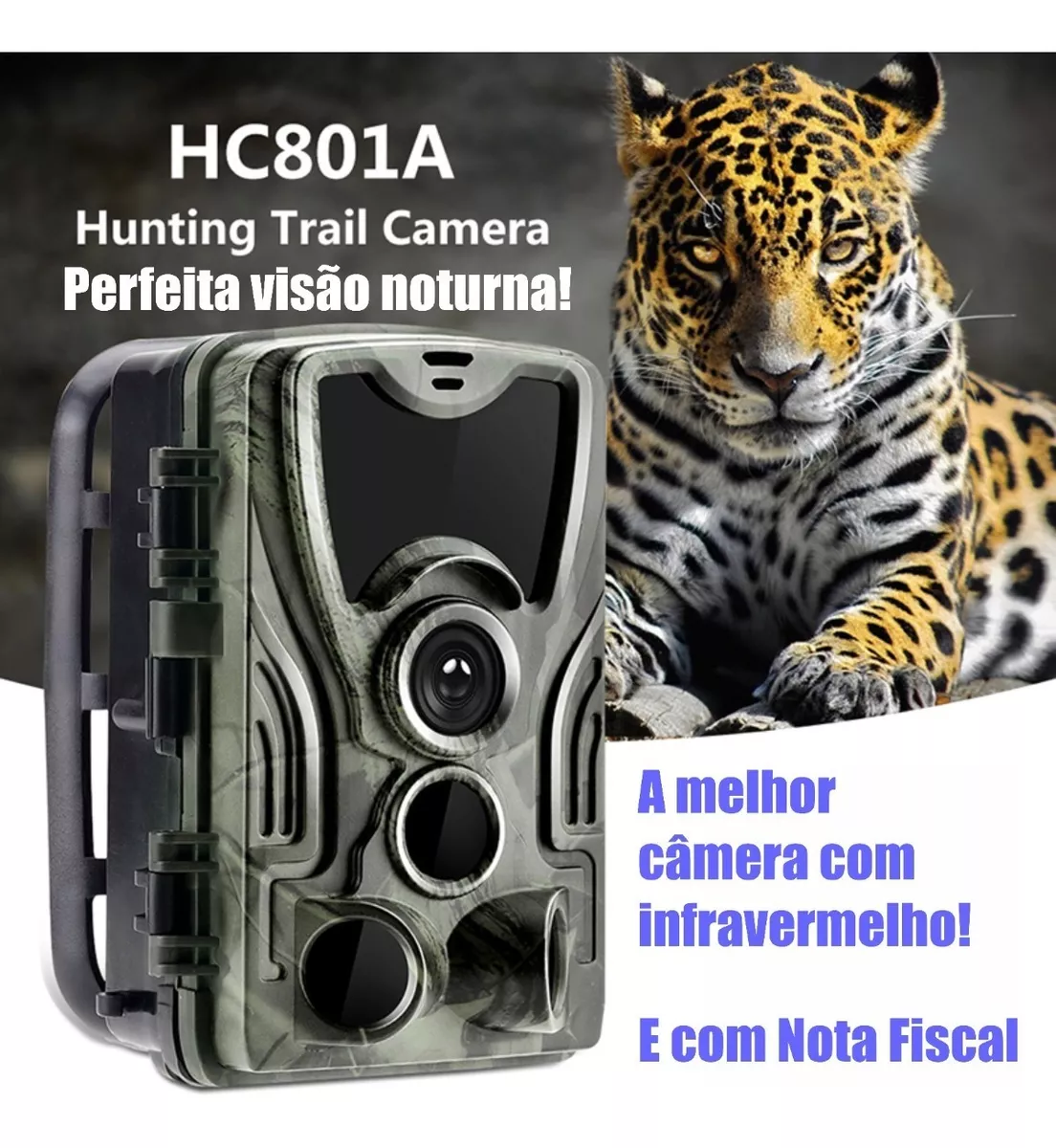 Câmera De Caça Trilha Visão Noturna Selvagem Hc801a Superior