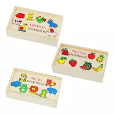 Juego Domino Didactico En Madera Niños - Primera Infancia