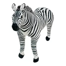 Zebra Realista Em Pé 110cm Pelúcia Gigante