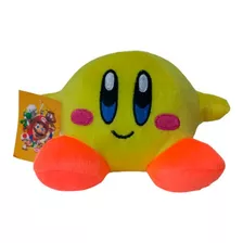 Pelúcia Turma Mario Bros Kirby Rosa (16 Cm) 