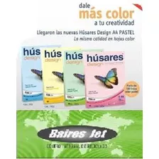 100 Hojas A4 Resma Husares Design 7851 Celeste Pastel