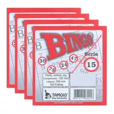 Cartela De Bingo Tamoio Jornal - 15 Blocos De 100 Folhas