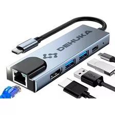 Adaptador 5 En 1 Usb C Hdmi Rj45 Usb 3.0 Usb Macbook Air Pro