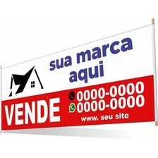 02 Faixas Personalizadas Em Lona 440g Tamanho 3,0m X 0,70m