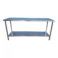 Mesa Auxiliar 100% Inox 1,90x0,60 Cozinha Industrial 1prat