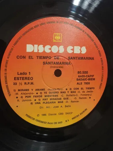 Santamarina - Con El Tiempo De... - vinilo 1985