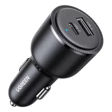 Cargador De Auto Ugreen Usb-c Y Usb 63w Negro