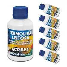 6 Frascos Termolina Leitosa Acrilex 100ml