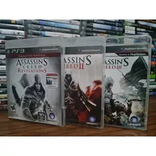 Pack 4 Jogos Assassins Creed 1 2 3 + Revelations Ps3 Fisica 