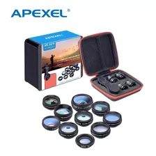 Kit De Lentes Apexel 10 En 1 Para Smartphone Dg10 -negro