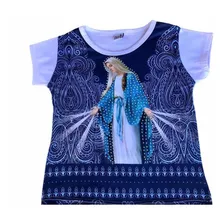 T Shirt Religiosa Infantil De Nossa Senhora Das Graças