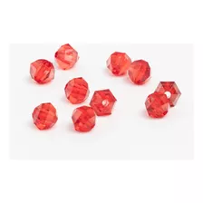 Cuentas Cristal Sintético Hexagonal Rojo 20 Unidades