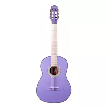 Guitarra Clásica Infantil La Purepecha Tercerola Para Diestros Morada Brillante