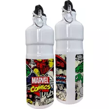 Botella De Agua Metalica Acero Inoxidable Marvel Comics