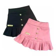 Kit 2 Saias Infantil Menina Roupas Infantis Moda Verão Luxo