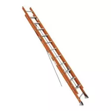 Escalera Extensible 24 Pasos Fibra Vidrio 175kg Truper 16757 Color Naranja