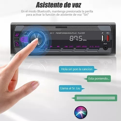 Auto Estereo Bluetooth Mp3 Radio Manos Libres Aux Fm Sd Usb Foto 5