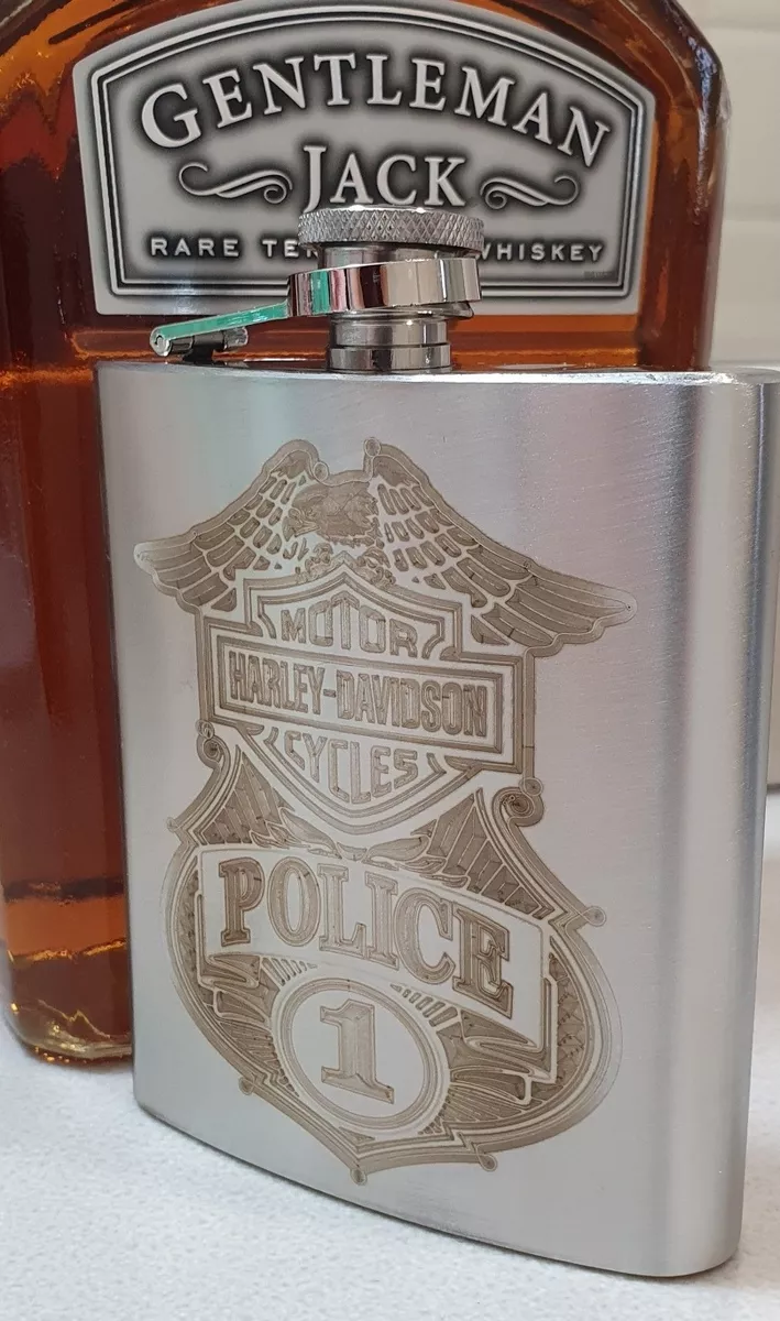 Cantil - Aço Inox - Bebida - Logo Harley Davidson Police 1