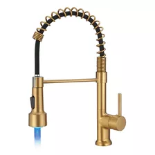 Gimili Grifo De Cocina De Oro Cepillado Con Pulverizador Ext