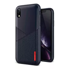 Funda Vrs Leather Fit Label Para iPhone XS Max Tpu Case Prem