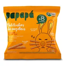 Biscoito Infantil Papapá Orgânico Cenoura Palitinhos 20g